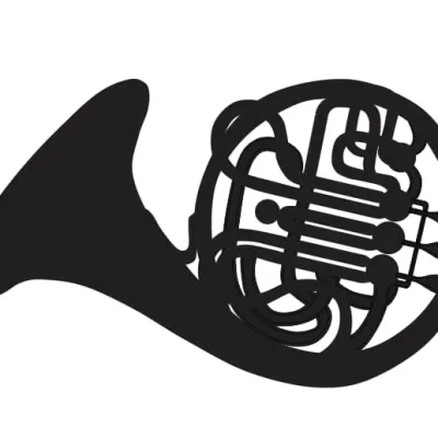French Horn Musical Instrument CNC DXF SVG Free Download CNC laser cut design