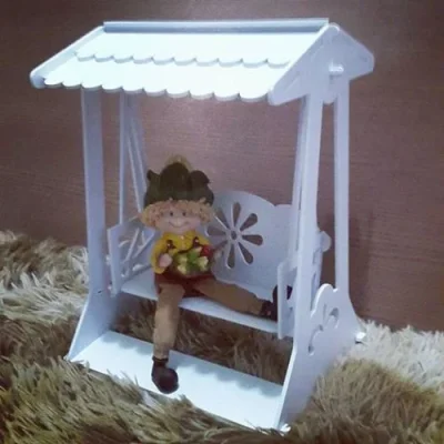 Garden Swing Bench Miniature CNC DXF SVG Free Download CNC laser cut design