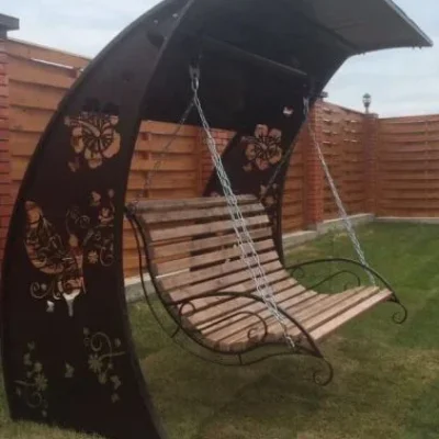 Garden Swing Canopy Decorative Side Panels CNC DXF SVG Free Download CNC laser cut design