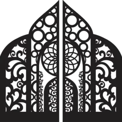 Gothic Cathedral Gate Doors CNC DXF SVG Free Download CNC laser cut design