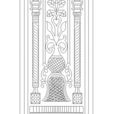 Gothic Ornate Door Panel CNC DXF SVG Free Download CNC laser cut design