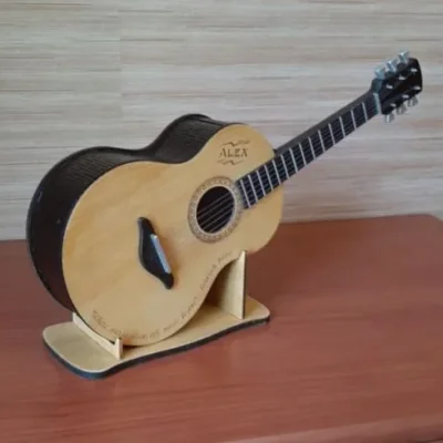 Guitar Display Stand CNC DXF SVG Free Download CNC laser cut design