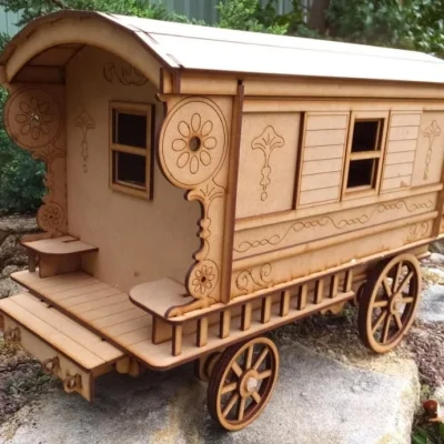 Gypsy Caravan Wagon CNC DXF SVG Free Download CNC laser cut design