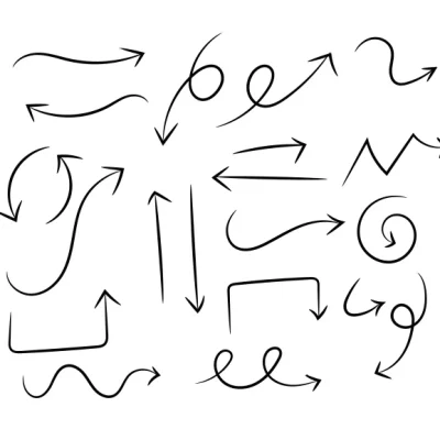 Hand Drawn Arrow Set CNC DXF SVG Free Download CNC laser cut design