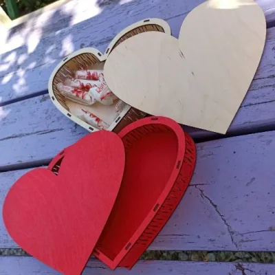 Heart Box Container CNC DXF SVG Free Download CNC laser cut design