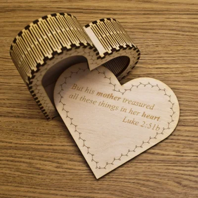 Heart Memory Box Luke Bible Verse CNC DXF SVG Free Download CNC laser cut design
