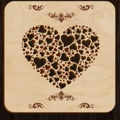 Heart of Hearts Love CNC DXF SVG Free Download CNC laser cut design
