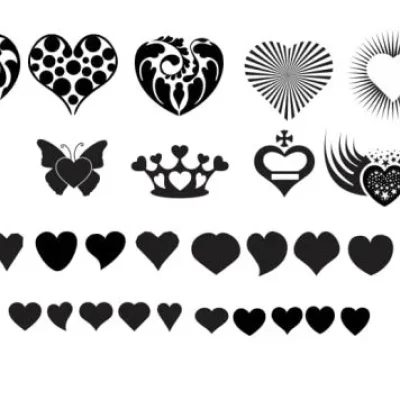 Heart Valentine Love Collection CNC DXF SVG Free Download CNC laser cut design