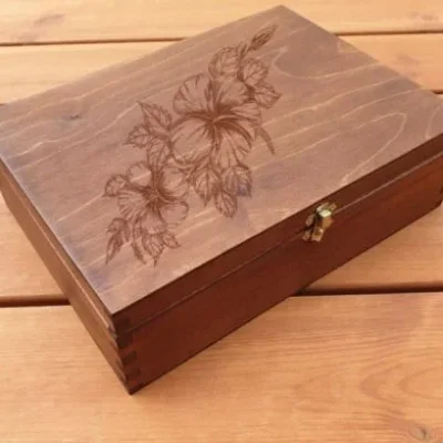 Hibiscus Flower Box Lid CNC DXF SVG Free Download CNC laser cut design