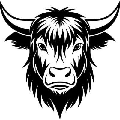 Highland Bull Head CNC DXF SVG Free Download CNC laser cut design