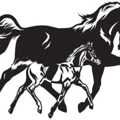 Horse Family Running CNC DXF SVG Free Download CNC laser cut design