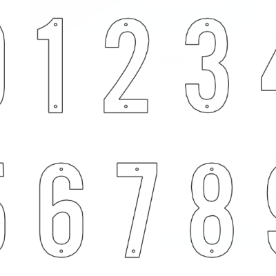 House Numbers 0-9 CNC DXF SVG Free Download CNC laser cut design