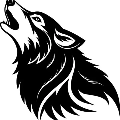 Howling Wolf Head CNC DXF SVG Free Download CNC laser cut design
