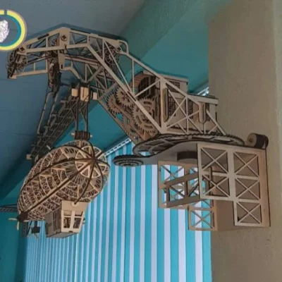 Industrial Mining Excavator Tower CNC DXF SVG Free Download CNC laser cut design