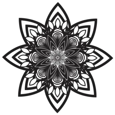 Intricate Mandala Star 8-Petal CNC DXF SVG Free Download CNC laser cut design