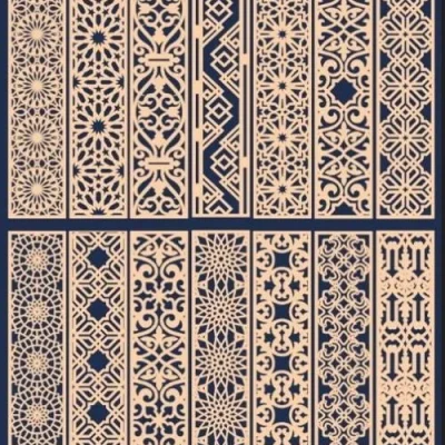 Islamic Arabic Border Patterns CNC DXF SVG Free Download CNC laser cut design