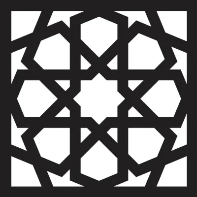 Islamic Geometric Star Panel CNC DXF SVG Free Download CNC laser cut design