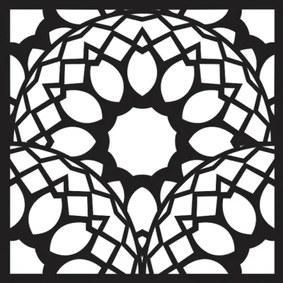 Islamic Geometric Star Pattern CNC DXF SVG Free Download CNC laser cut design