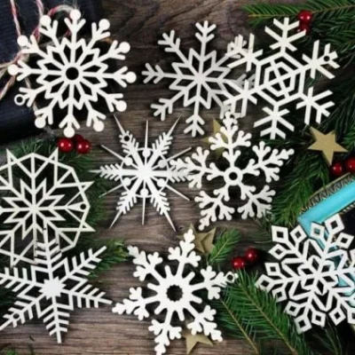 Laser Cut Wood Christmas Snowflake Tree Vector File Free E1728481627694 — Free CNC File CNC laser cut design