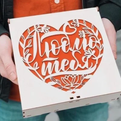 Love Heart Box Lid CNC DXF SVG Free Download CNC laser cut design