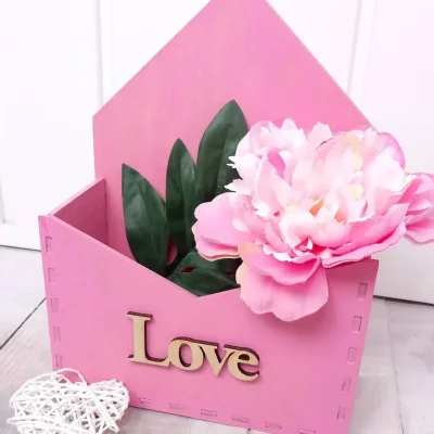 Love House Flower Box CNC DXF SVG Free Download CNC laser cut design