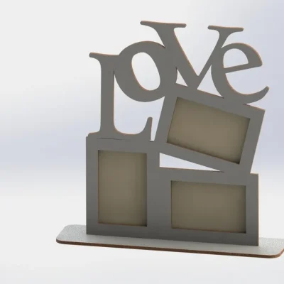 Love Photo Frame Stand CNC DXF SVG Free Download CNC laser cut design