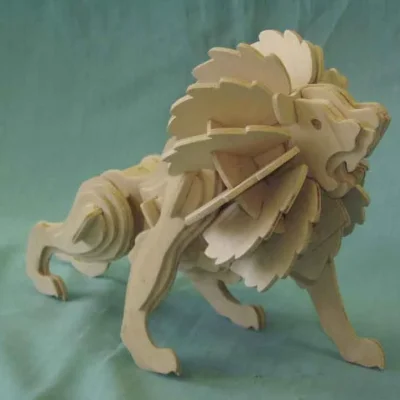 Majestic Lion 3D Puzzle CNC DXF SVG Free Download CNC laser cut design