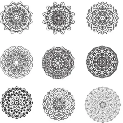 Mandala Collection 9 Designs CNC DXF SVG Free Download CNC laser cut design