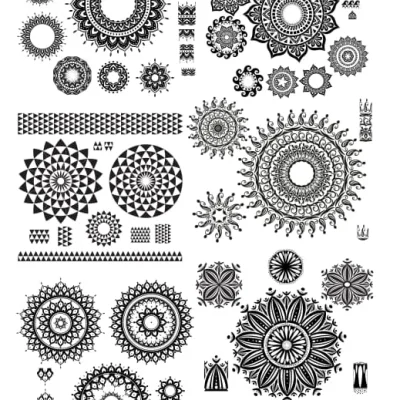 Mandala Collection Ornamental CNC DXF SVG Free Download CNC laser cut design
