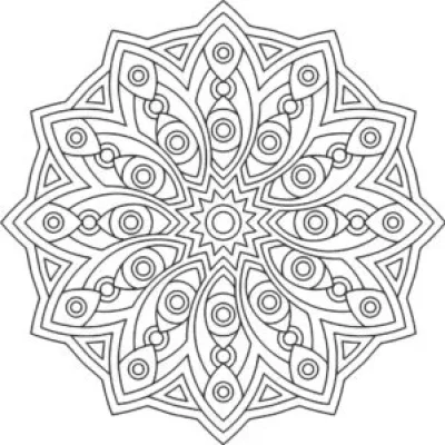 Mandala Geometric 16-Petal CNC DXF SVG Free Download CNC laser cut design