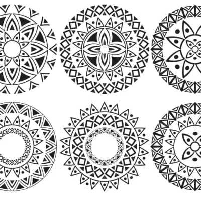 Mandala Geometric Circle Set CNC DXF SVG Free Download CNC laser cut design