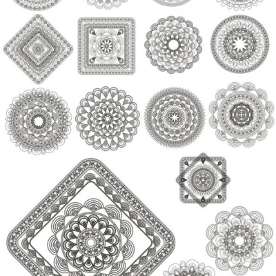 Mandala Ornamental Pattern Collection CNC DXF SVG Free Download CNC laser cut design