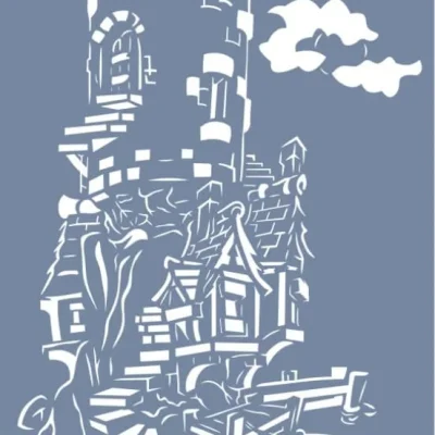 Medieval Castle Tower Harbor CNC DXF SVG Free Download CNC laser cut design