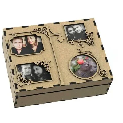 Memory Box Photo Frame CNC DXF SVG Free Download CNC laser cut design
