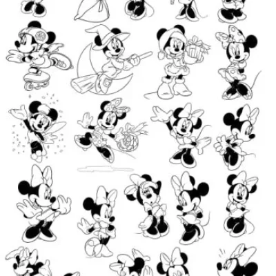Mickey Minnie Mouse Collection CNC DXF SVG Free Download CNC laser cut design