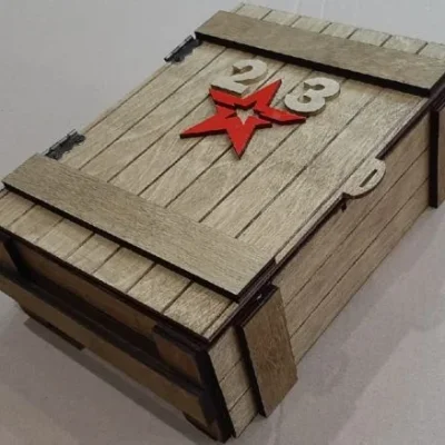 Military Ammo Box Star 23 CNC DXF SVG Free Download CNC laser cut design