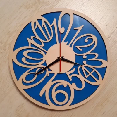 Modern Decorative Clock Numbers CNC DXF SVG Free Download CNC laser cut design