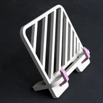 Modern Phone Stand Holder CNC DXF SVG Free Download CNC laser cut design