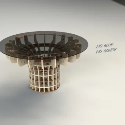 Modern Round Table Design CNC DXF SVG Free Download CNC laser cut design