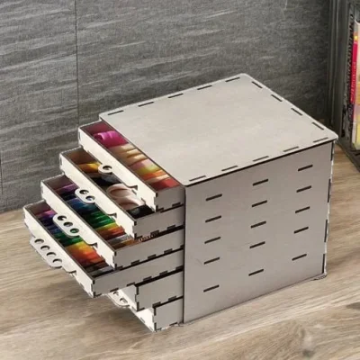 Modular Storage Box Multi-Drawer CNC DXF SVG Free Download CNC laser cut design