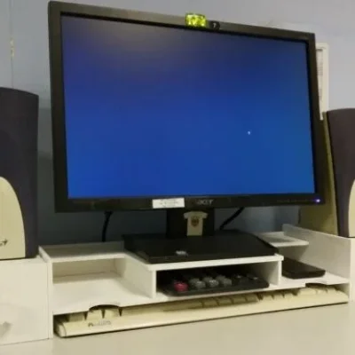 Monitor Stand Organizer CNC DXF SVG Free Download CNC laser cut design