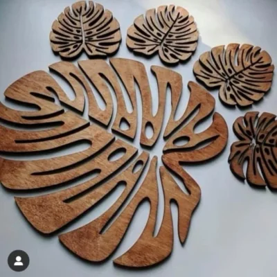 Monstera Leaf Wall Art CNC DXF SVG Free Download CNC laser cut design