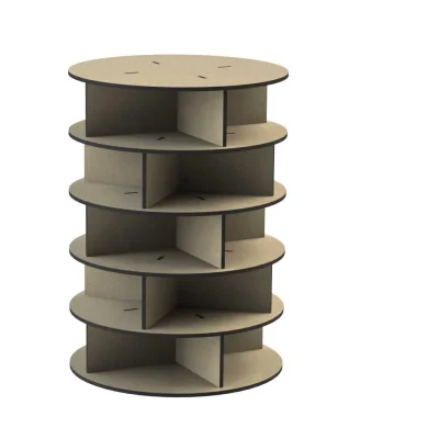 Multi-Level Circular Display Rack CNC DXF SVG Free Download CNC laser cut design