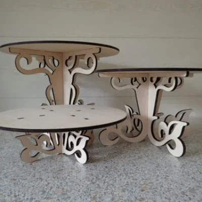 Multi-Tier Cake Stand CNC DXF SVG Free Download CNC laser cut design
