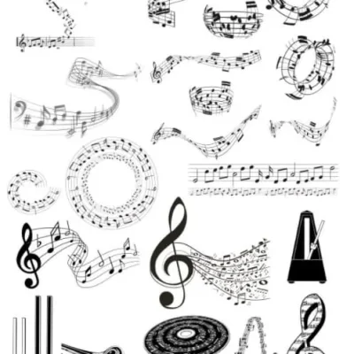 Musical Notes Collection CNC DXF SVG Free Download CNC laser cut design