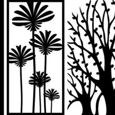 Nature Botanical Panels CNC DXF SVG Free Download CNC laser cut design