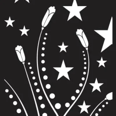 Night Sky Stars Cattail Silhouette CNC DXF SVG Free Download CNC laser cut design