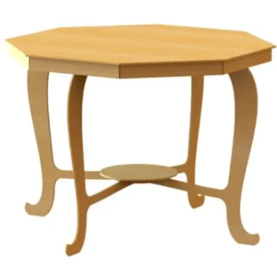 Octagon Side Table CNC DXF SVG Free Download CNC laser cut design