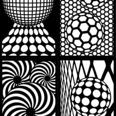 Optical Illusion Panel Set CNC DXF SVG Free Download CNC laser cut design
