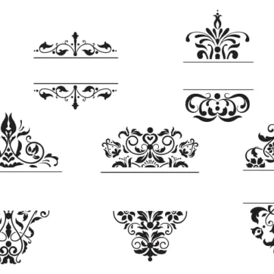 Ornamental Border Collection CNC DXF SVG Free Download CNC laser cut design